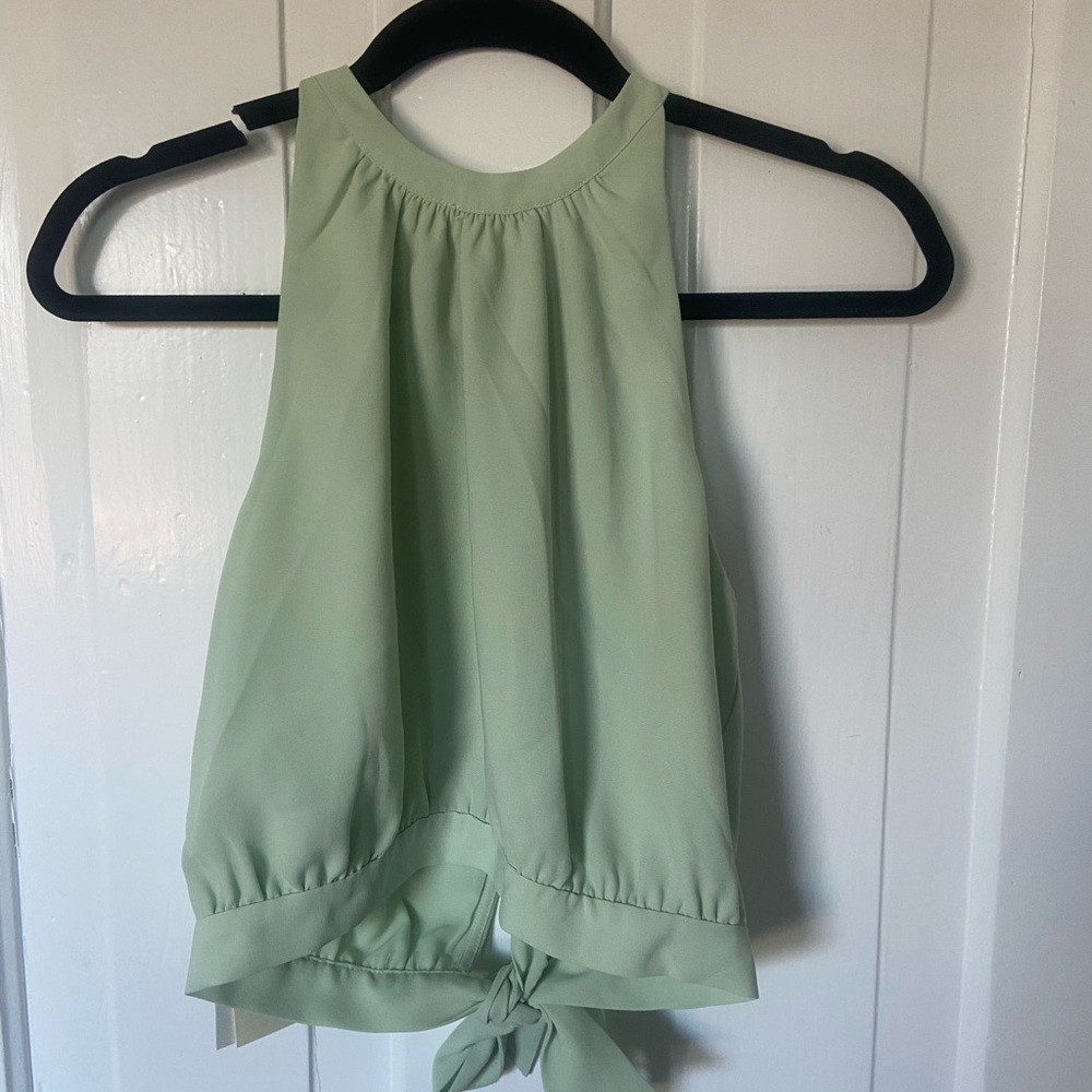 NWT Wilfred Sleeveless Blouse with Tie Detail
